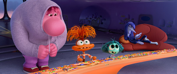 Image of emotions Embarassment, Anxiety, Ennui and Envy in Inside Out 2