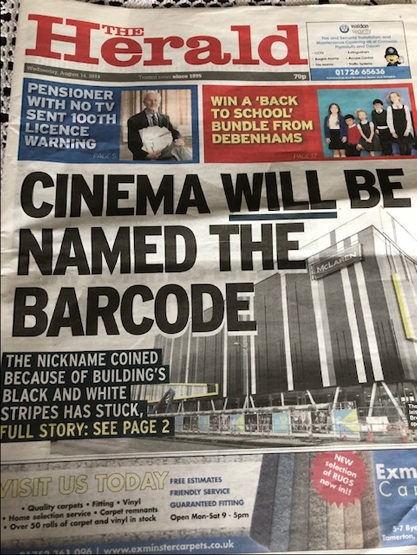 Cineworld Barcode