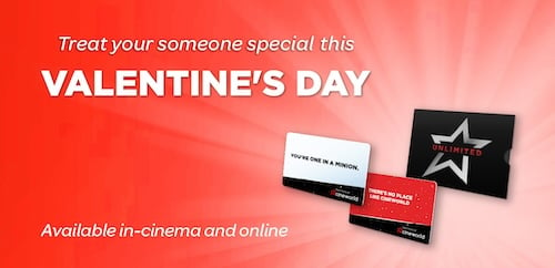 Cineworld Valentine's Day gift offers