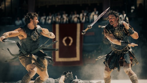 Image of Paul Mescal as Lucius and Pedro Pascal as Marcus Acacius in Gladiator 2 trailer