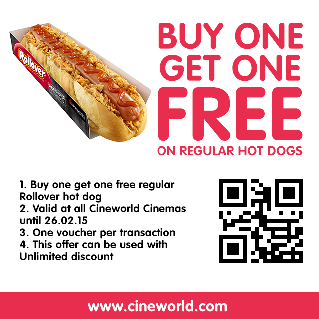 Buy One Get One Free on Regular Rollover Hot Dogs